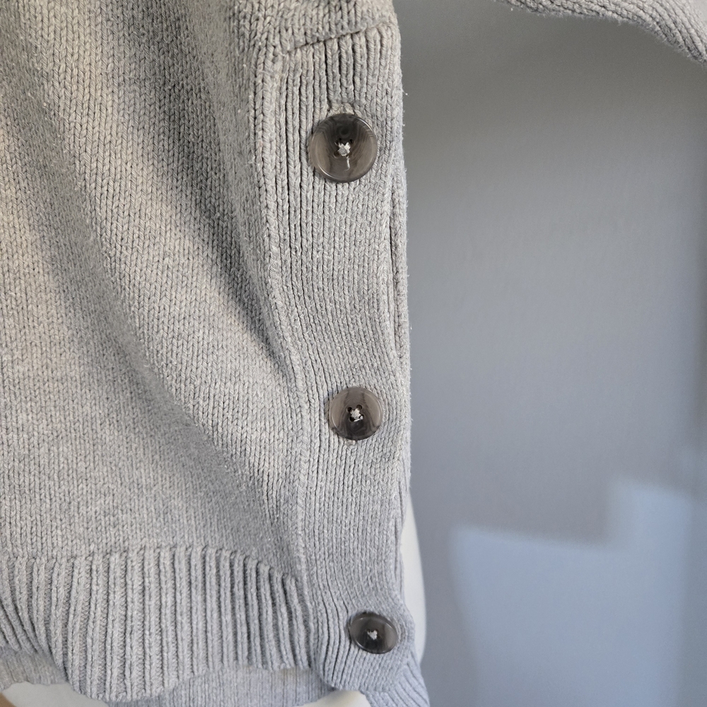 Madewell Women's Size Xl Gray Button-Side Sweater Cotton - Picture 3 of 4
